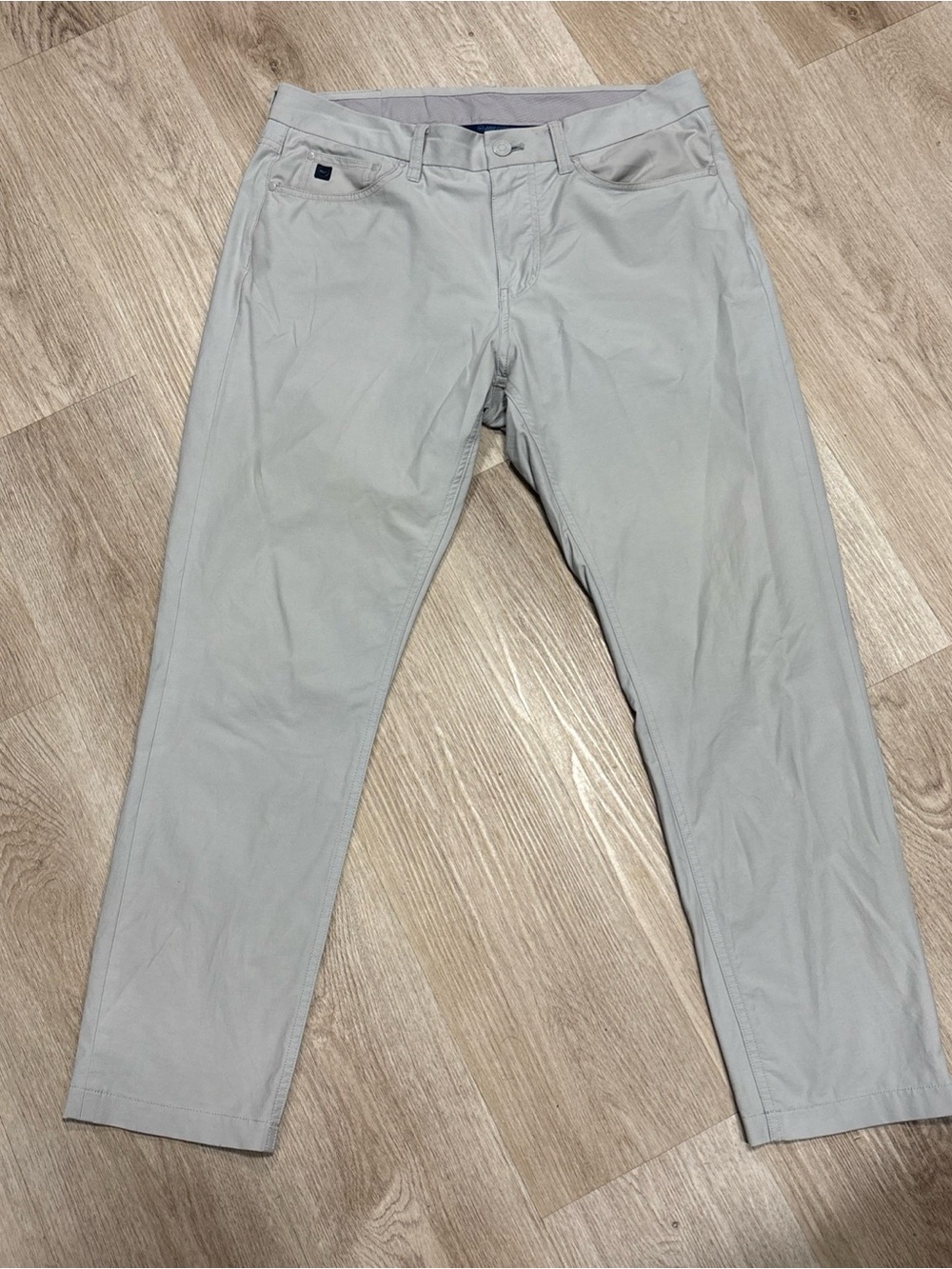 Vineyard Vines OTG Pants Mens 33x30 Gray On the Go 5-Pocket Chino Stretch